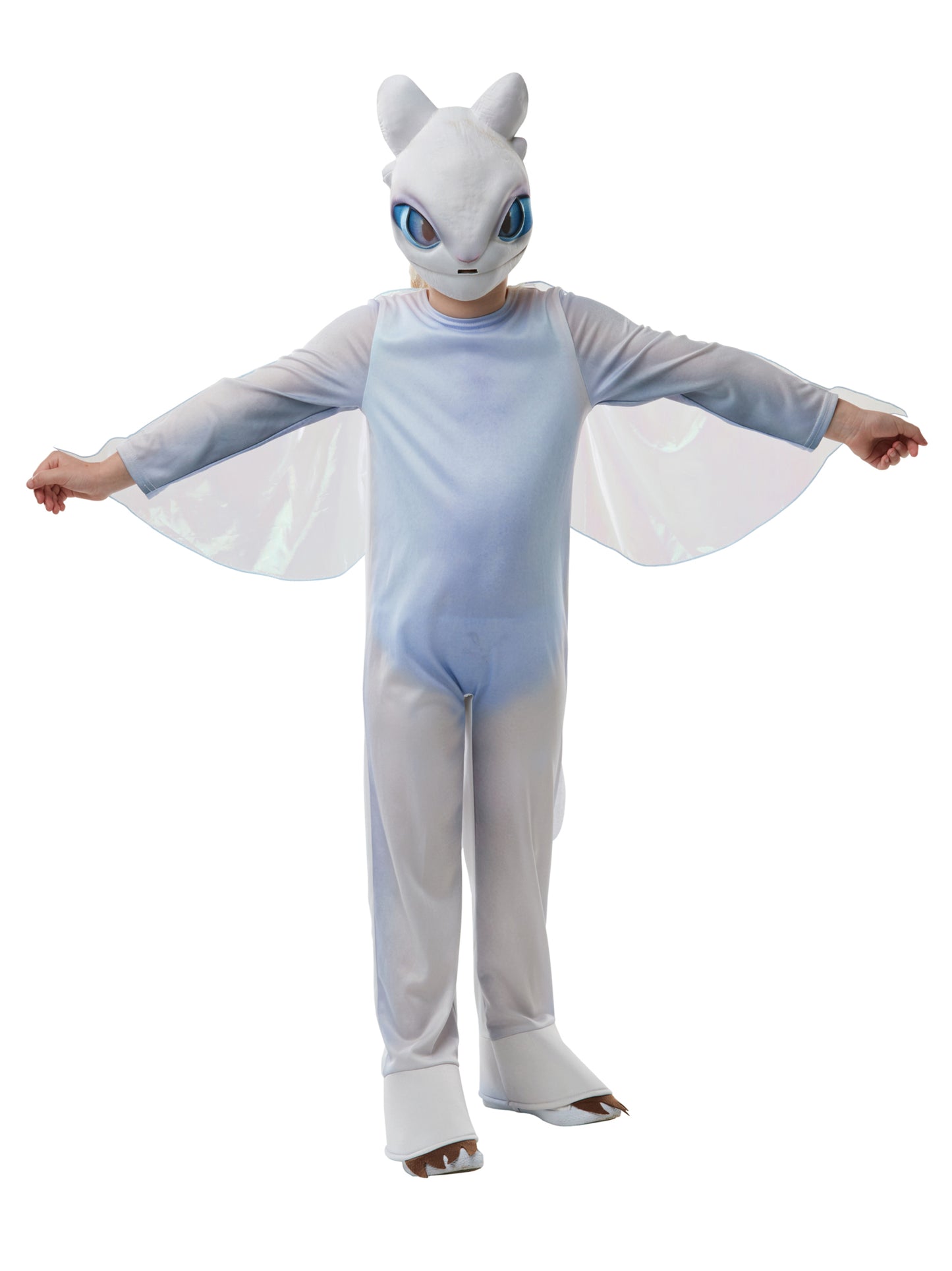 Rubies Light Fury Deluxe Kinderkostüm mit Overall, Flügeln und Maske – Detailansicht