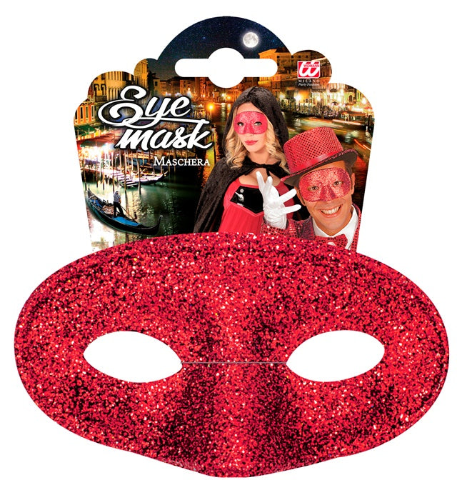 Rote Acapulco Augenmaske für Fasnacht und Karneval