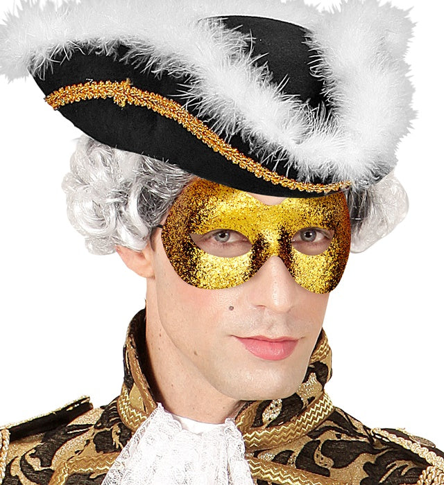 Goldene Fidelio Augenmaske für Fasnacht und Karneval
