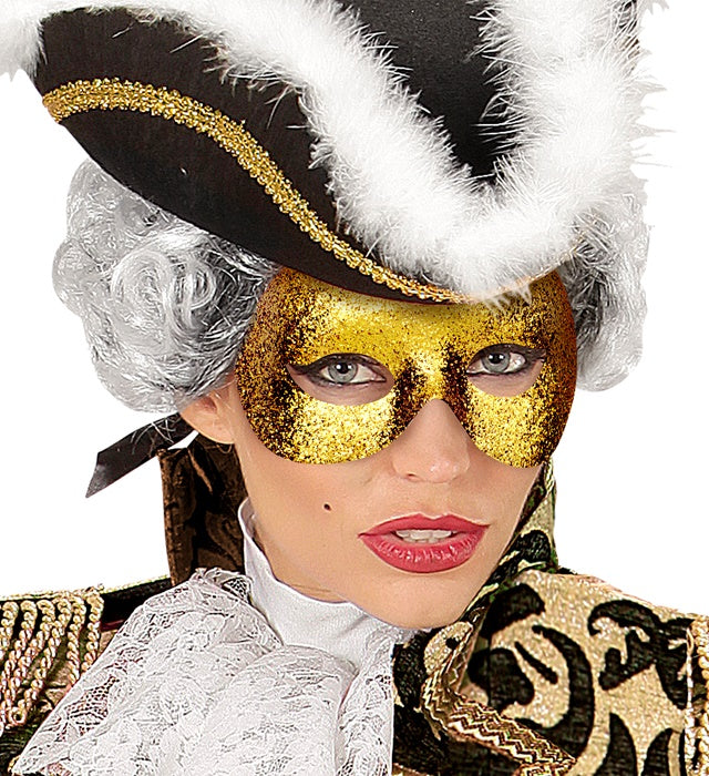 Goldene Fidelio Augenmaske für Fasnacht und Karneval