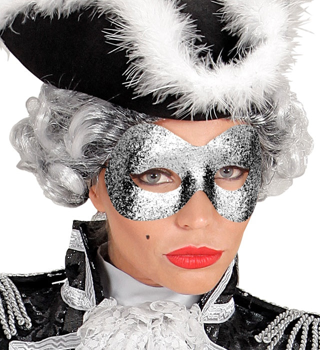 Silberne Fidelio Augenmaske für Fasnacht und Karneval
