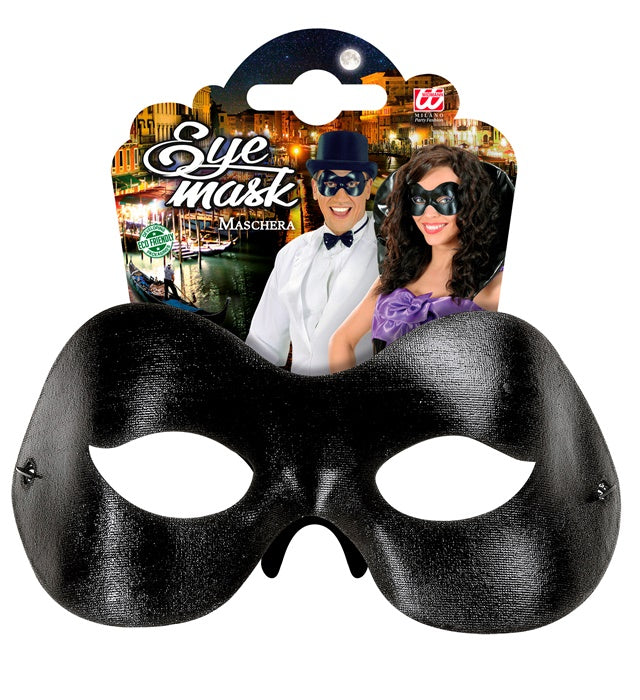 Schwarze Fidelio Augenmaske für Fasnacht und Karneval