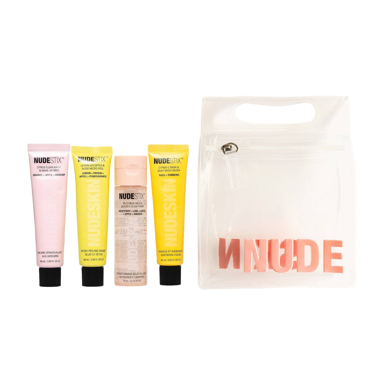 Nudestix Reinigungslotion 4 Steps Citrus Renew Set Nudestix: Lemon-Aid, Detox, Peel-Off Mask, For Face, 60 ml + Nudeskin, Cit