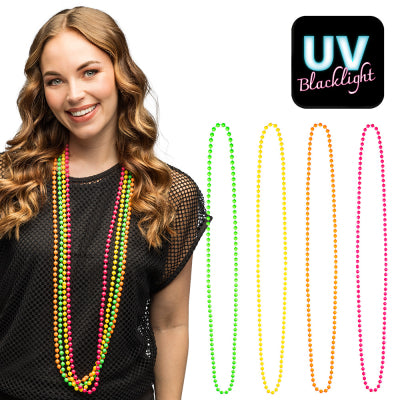 Boland Neon-Halsketten-Set 4 Stück in Gelb Grün Pink und Orange