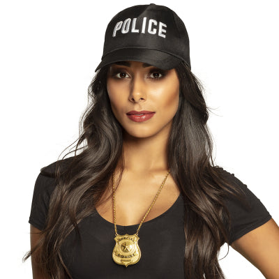 Boland Kostüm Halskette mit Special Police Abzeichen Gold – Schmuck Accessoire