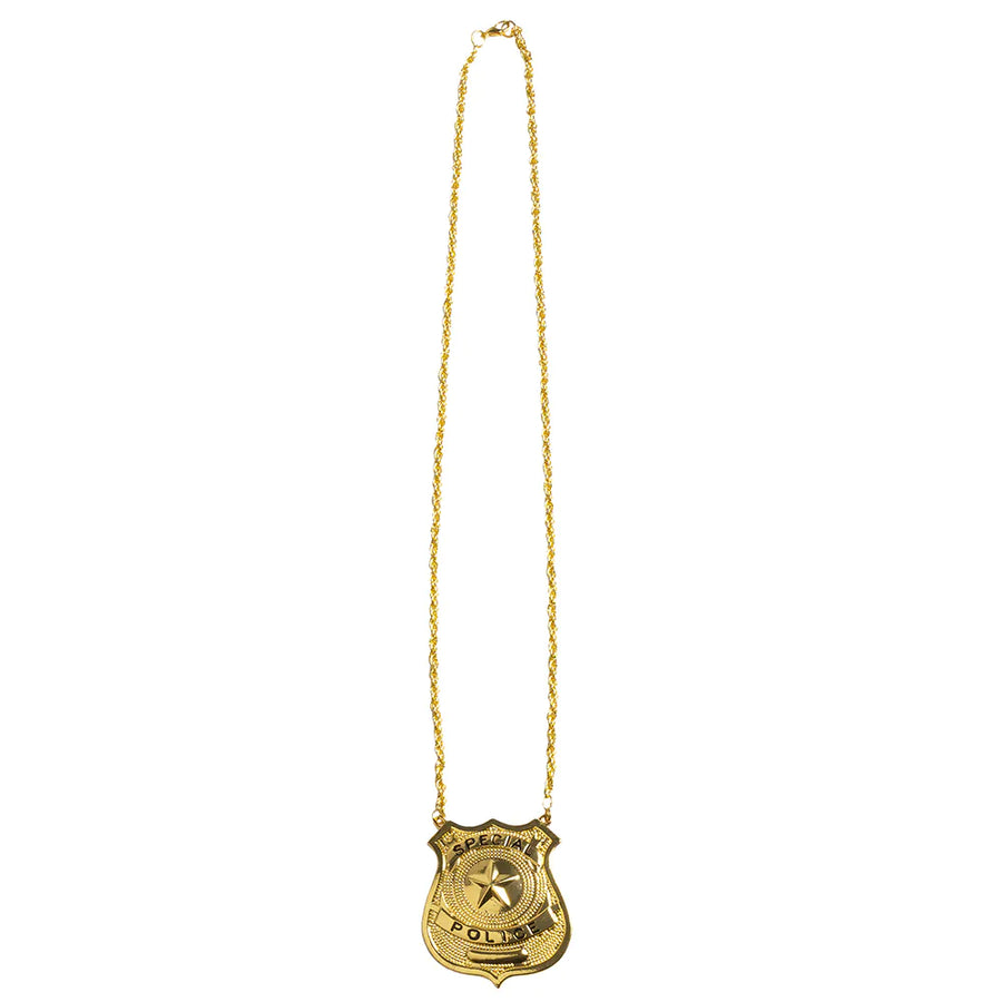 Boland Halskette mit Special Police Abzeichen in Gold – Detailansicht