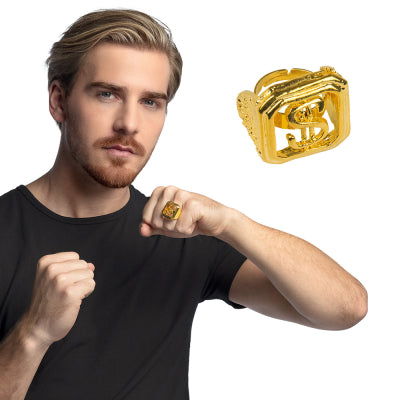 Boland Dollar Ring in Gold – Kostüm-Accessoire von