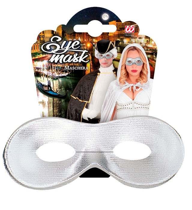 Silberne Caprice Augenmaske für Fasnacht und Karneval