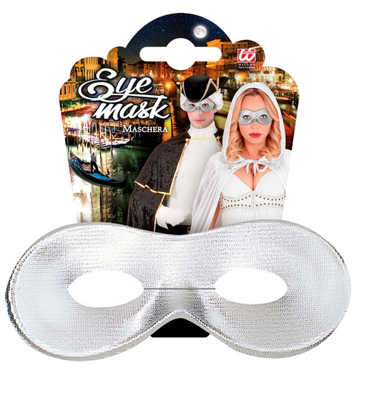 Silberne Caprice Augenmaske für Fasnacht und Karneval