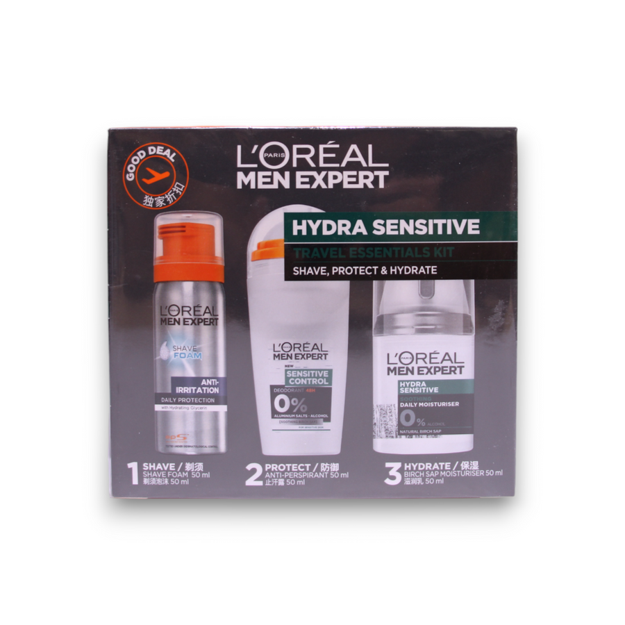 L`Oreal Paris Hautpflegeset Travel Set L'Oreal Paris: Men Expert, Alcohol-Free, Hydrating & Regenerating, Day & Night, Cream,