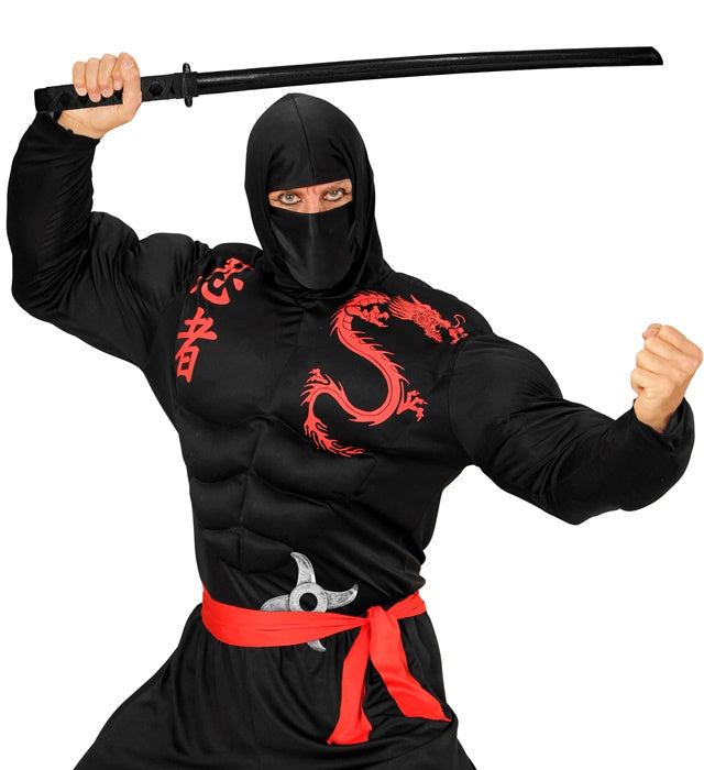 Schwarzes Ninja Katana aus Holz 100 cm Spielzeugschwert