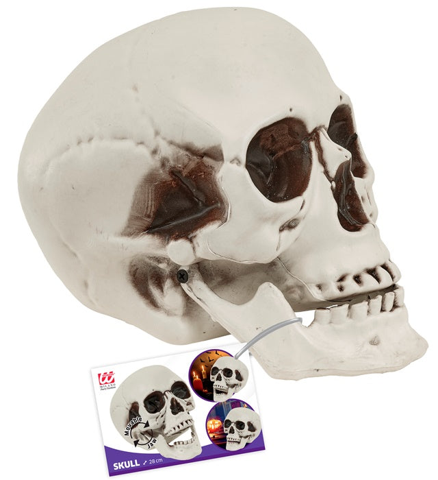 Totenkopf mit beweglichem Kiefer 28 cm als Piraten-Dekoration