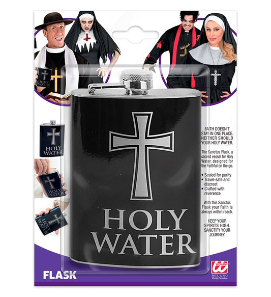 Weihwasser-Flachmann aus Metall mit klassischem Design