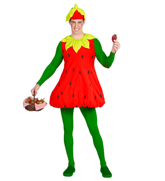 "ERDBEERE" (Kleid, Kopfschmuck) Rot