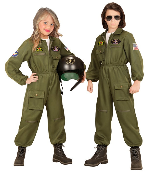 Kampfjetpilot-Overall in authentischem Design für Fasnacht und Karneval