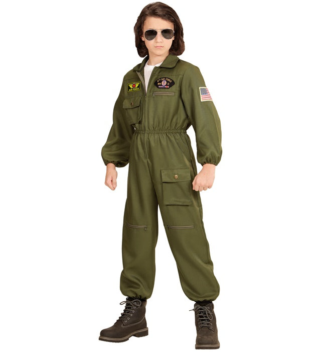 Kampfjetpilot-Overall in authentischem Design für Fasnacht und Karneval