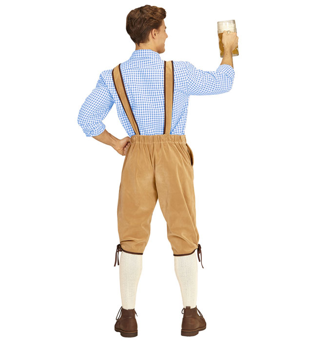 Traditionelle BAYER Lederhose in klassischem Design für Fasnacht und Mottoparty