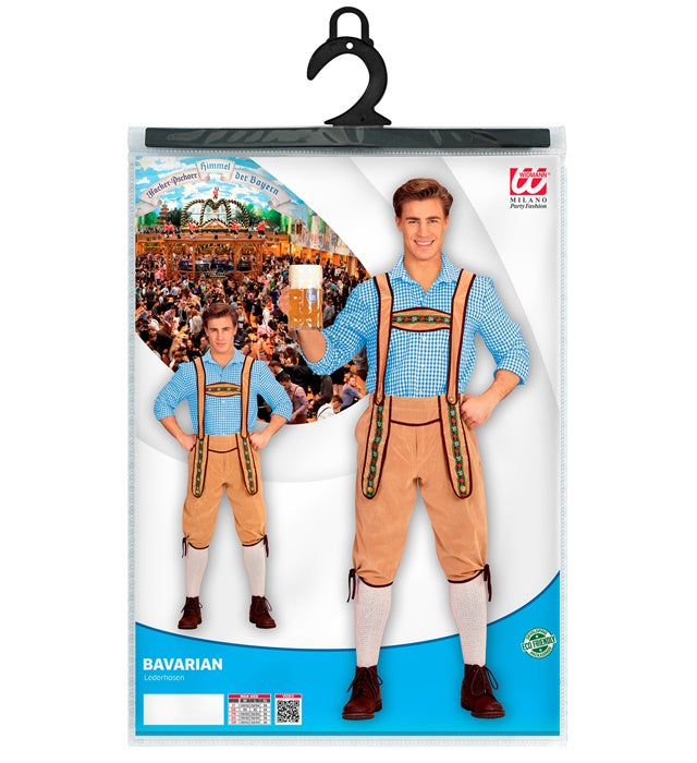 Traditionelle BAYER Lederhose in klassischem Design für Fasnacht und Mottoparty