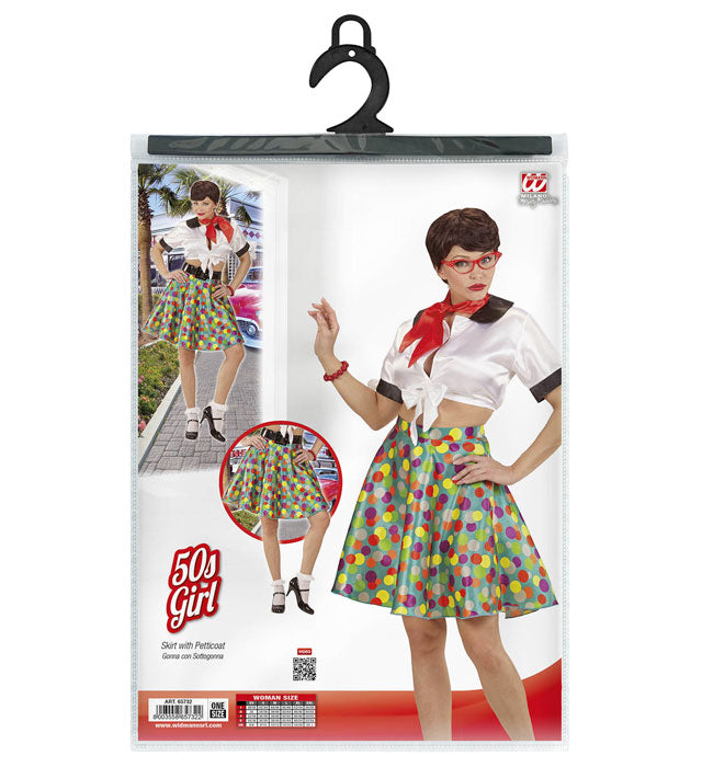 50s Girl Rock mit voluminösem Unterrock im Retro-Stil für Fasnacht