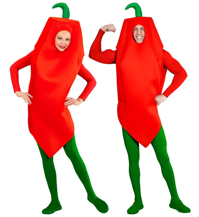 Pepperoni Kostüm für Fasnacht und Karneval, buntes Verkleidungskostüm