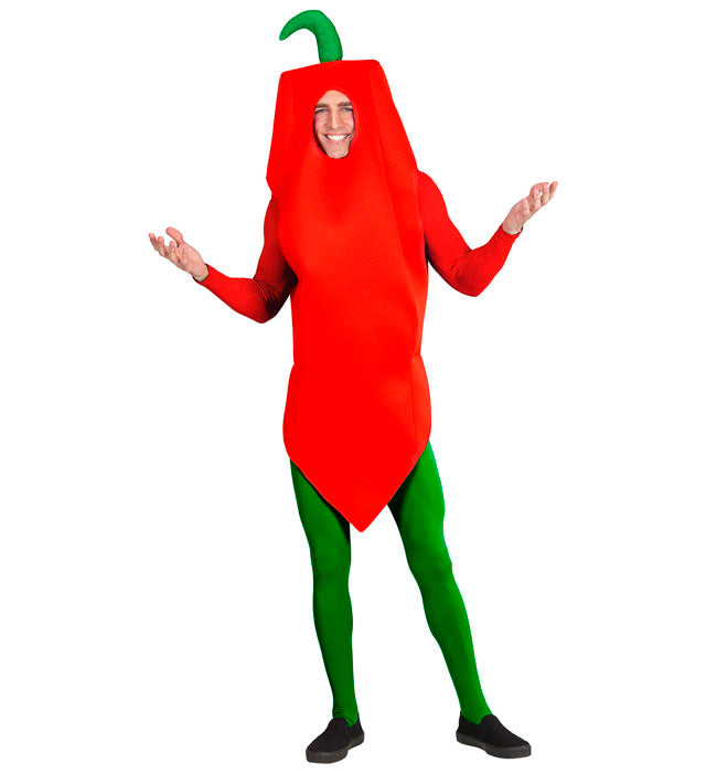 Pepperoni Kostüm für Fasnacht und Karneval, buntes Verkleidungskostüm