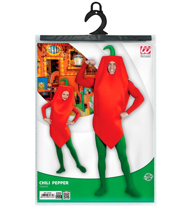 Pepperoni Kostüm für Fasnacht und Karneval, buntes Verkleidungskostüm