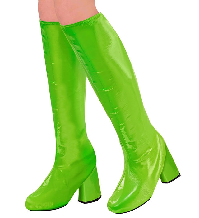 Grüne Stiefelüberzieher als Kostümzubehör für Fasnacht und Karneval