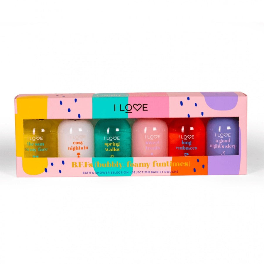 I Love Körperpflegeset Bubbly Foamy Funtimes Set I Love: Long Embraces, Hydrating, Shower Gel, For All Skin Types, 100 ml + S