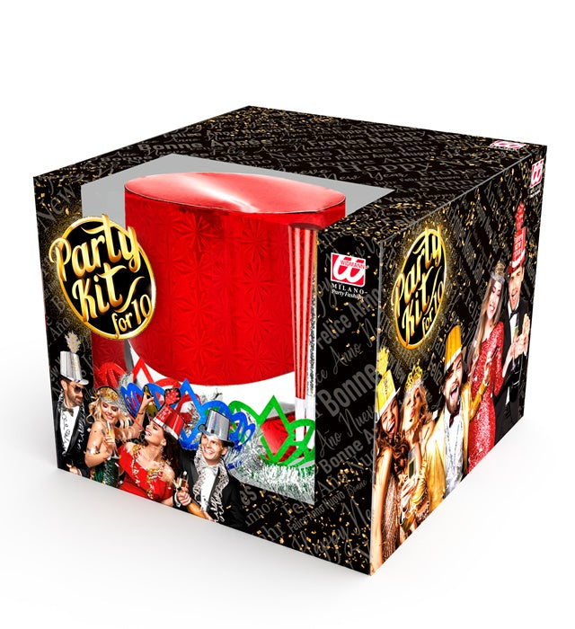 Holografisches Party Kit Las Vegas Multicolor mit bunten, funkelnden Deko-Elementen