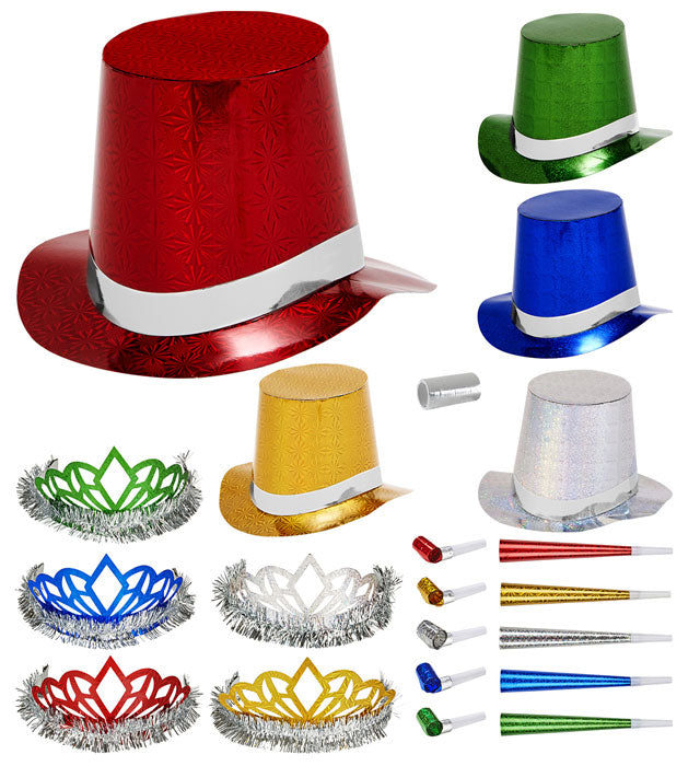Holografisches Party Kit Las Vegas Multicolor mit bunten, funkelnden Deko-Elementen