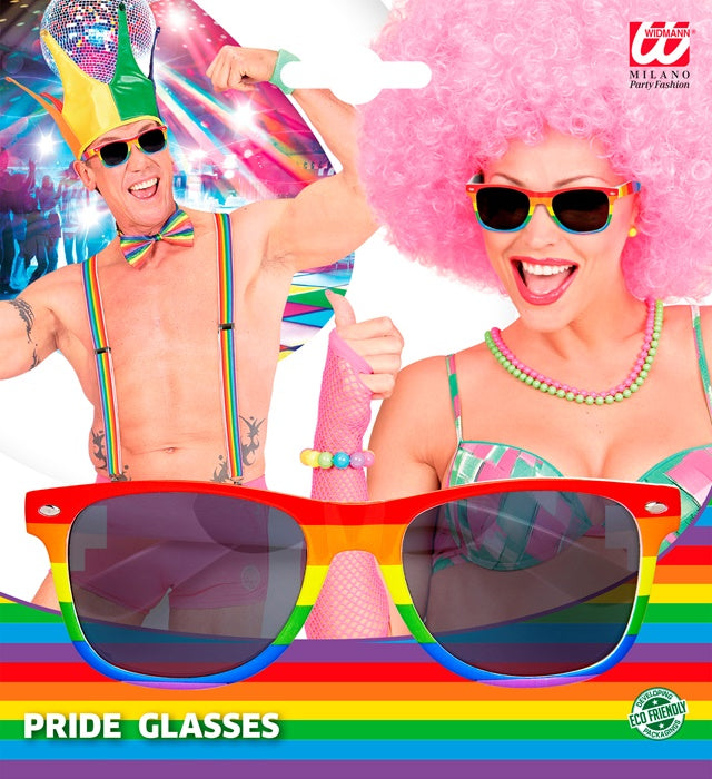Bunte Regenbogenbrille als Fasnachts-Accessoire