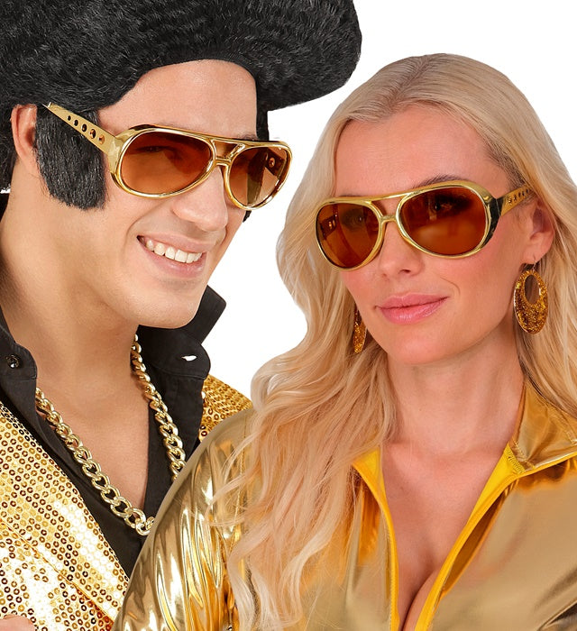 Rock'n'Roll Brille mit auffälligem Retro-Design für Fasnacht und Karneval