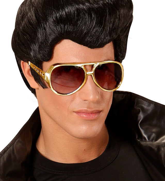Rock'n'Roll Brille mit auffälligem Retro-Design für Fasnacht und Karneval