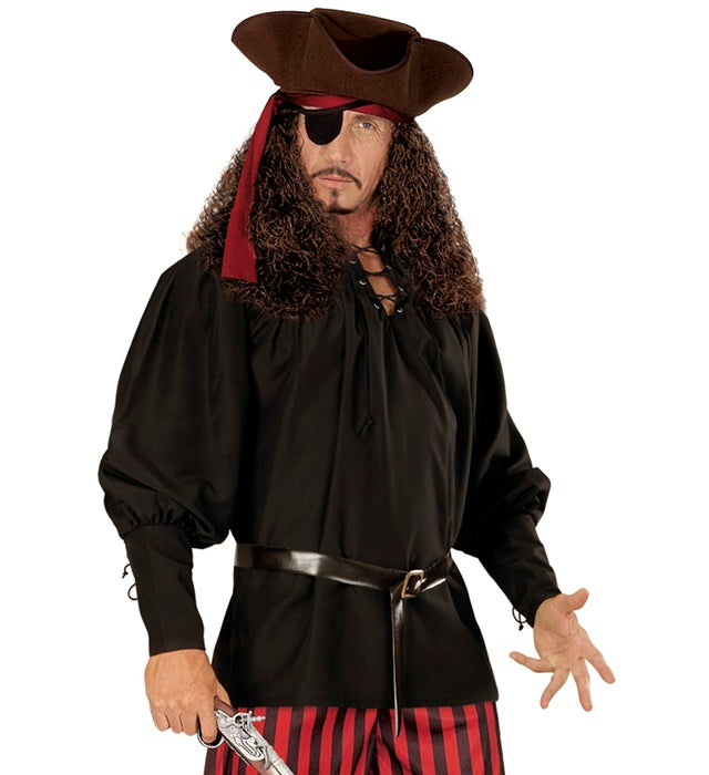 Weisses Hemd für Schwertkämpfer im Mittelalter- und Piratenstil