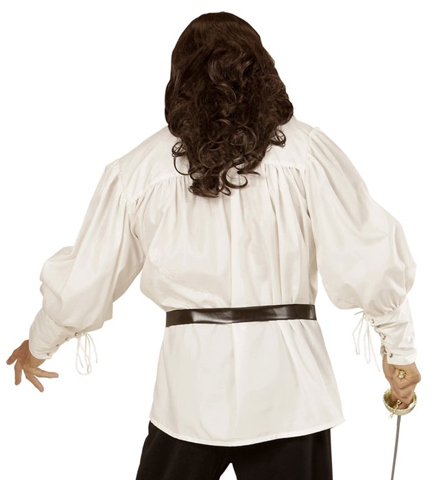 Historisches Hemd für Mittelalter- und Piratenkostüme in weiss