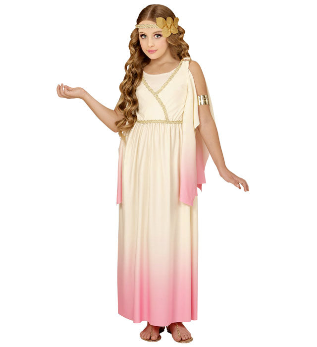 Griechische Gottheit Kostüm mit weißem Kleid und Lorbeerkranz für Fasnacht