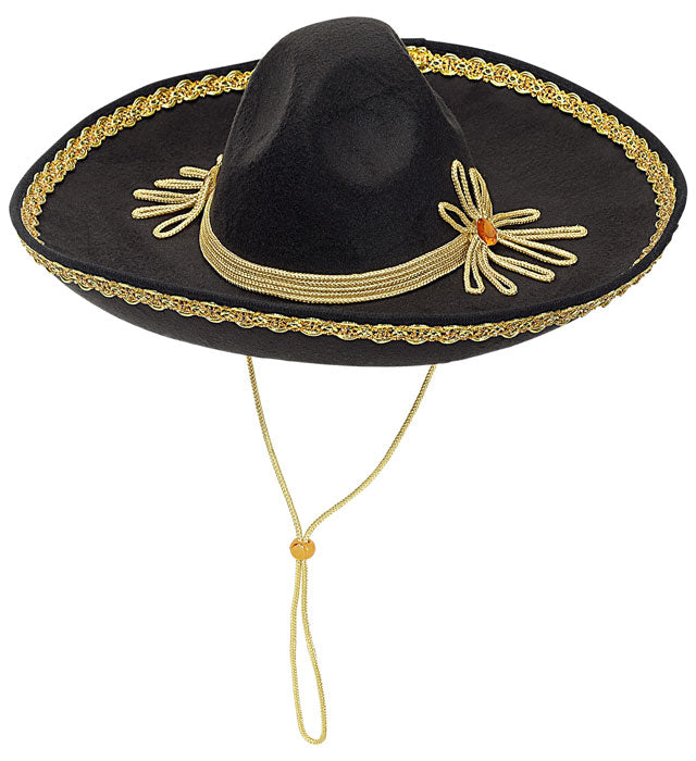 Deluxe Mexikanischer Sombrero aus Filz in traditionellem Stil mit 50 cm Durchmesser