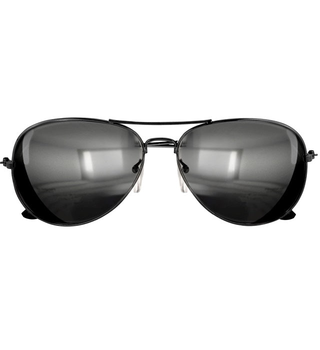 Polizistenbrille mit verspiegelten Gläsern für Fasnacht- und Karnevalskostüm