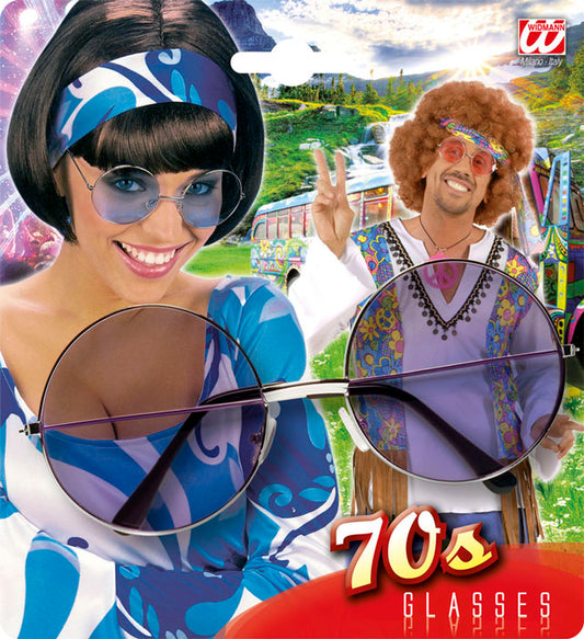 XL Hippie-Brille in verschiedenen Farben als Fasnacht Kostümzubehör