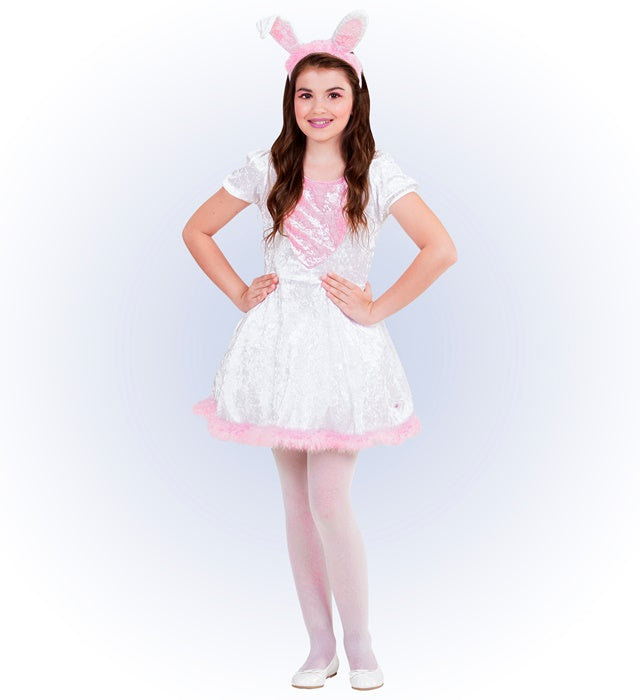 Hasenkostüm Kleid mit Ohren und Schwanz für Fasnacht