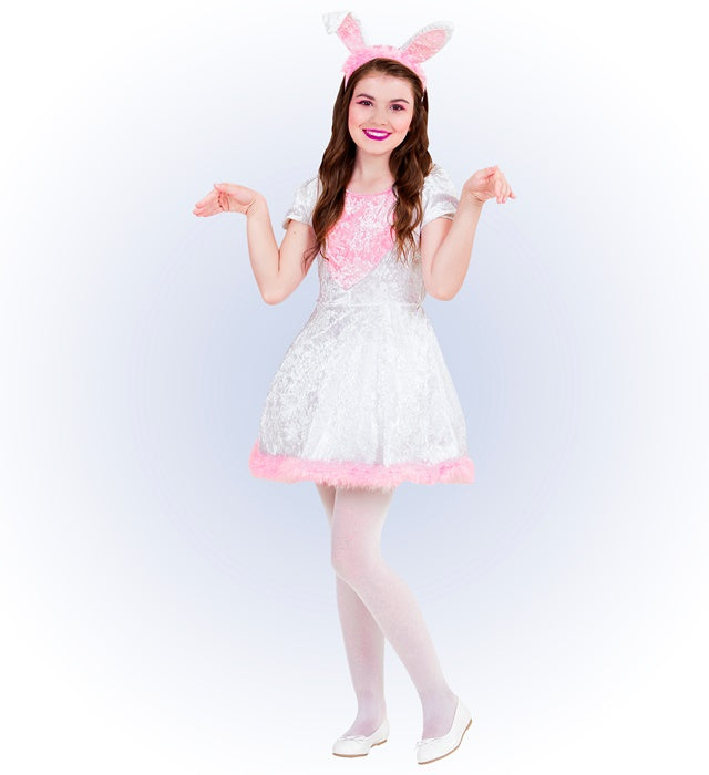 Hasenkostüm Kleid mit Ohren und Schwanz für Fasnacht