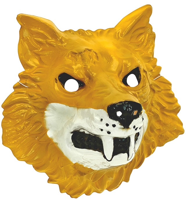 Realistische Wolf-Maske aus Kunststoff für Fasnacht und Karneval