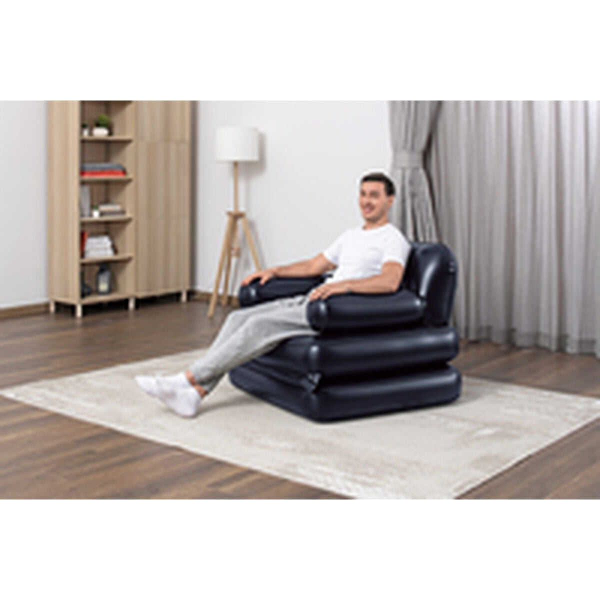Bestway Aufblasbarer Sessel 4 Positionen Schwarz 191x38x25 cm Innenraum 75114