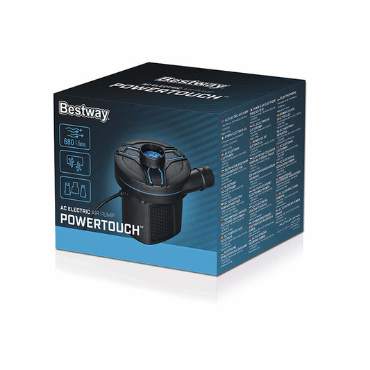 Bestway Elektrischer Luftpumpe Stecker 11,3x10,1x11 cm 680 Liter/Minute Aufblasbar und Camping 62252