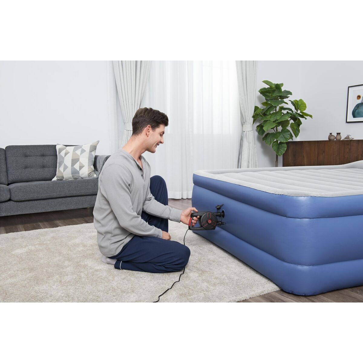 Bestway Elektrischer Luftpumpen 20,3x12,3x12,4 cm 1100 L/min Aufblasbar Camping 62258