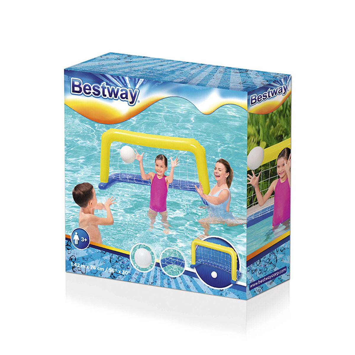 Bestway aufblasbares Schwimmtor 142 x 76 cm bunt und schwarz – Seitenansicht