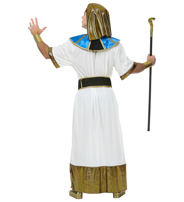 Pharao Kostüm mit Tunika, Gürtel, Kragen und Kopfbedeckung für Fasnacht