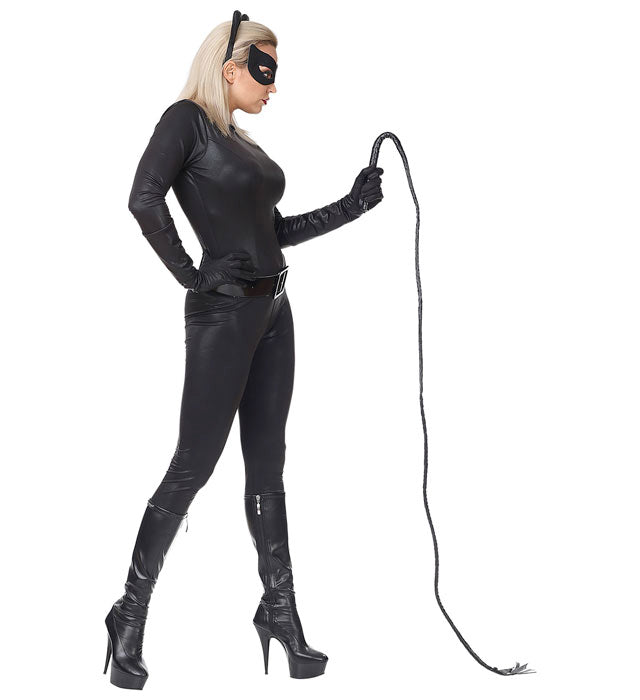 Super Katze Kostüm-Set mit Overall, Handschuhen, Katzenohren und Augenmaske