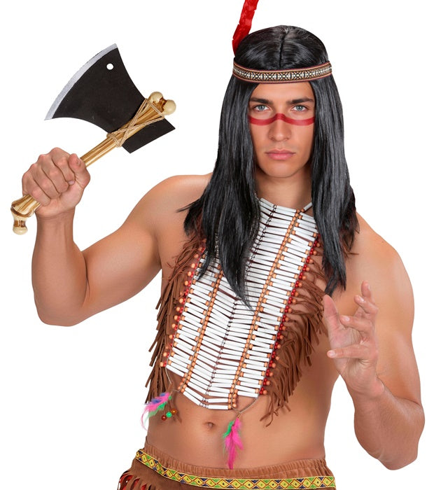Realistische Knochenaxt 36 cm mit detailreichem Design für Fasnacht und Halloween
