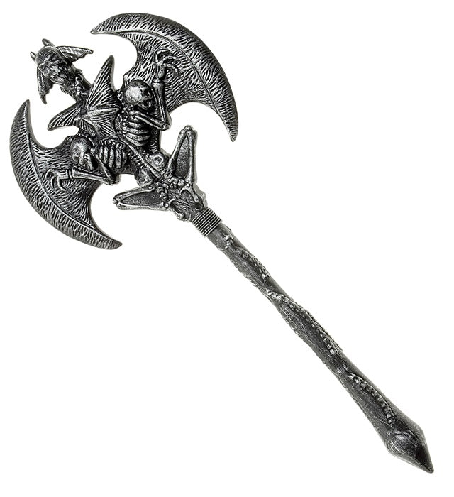 Doppel-Axt 53 cm als Kostümzubehör für Fasnacht und Halloween